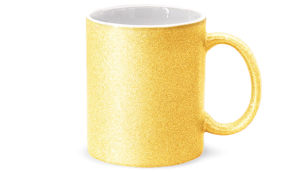 Personalisierte Tasse (330ml) - Glitzer