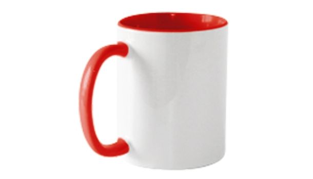 Personalisierte Tasse (330ml) - farbiger Henkel & Innenbereich