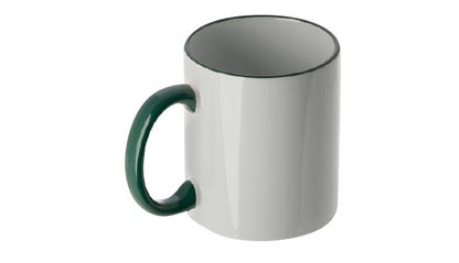 Personalisierte Tasse (330ml) - farbiger Henkel & Rand