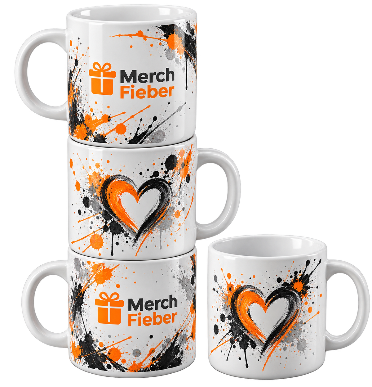 Personalisierbare stapelbare Keramiktasse (295 ml) – deine individuelle Design-Tasse