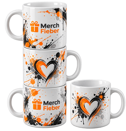 Personalisierbare stapelbare Keramiktasse (295 ml) – deine individuelle Design-Tasse