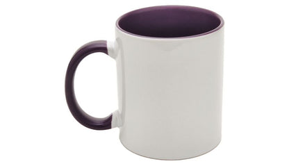 Personalisierte Tasse (330ml) - farbiger Henkel & Innenbereich