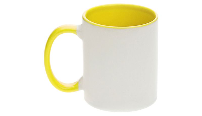 Personalisierte Tasse (330ml) - farbiger Henkel & Innenbereich