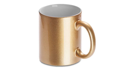 Personalisierte Metallic-Tasse (330ml) – Gold oder Silber