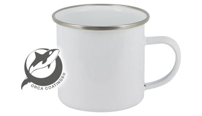 Personalisierte Emaille-Tasse – Retro Look mit deinem Wunschmotiv (350ml)