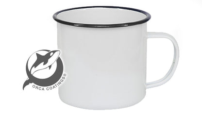 Personalisierte Emaille-Tasse – Retro Look mit deinem Wunschmotiv (350ml)