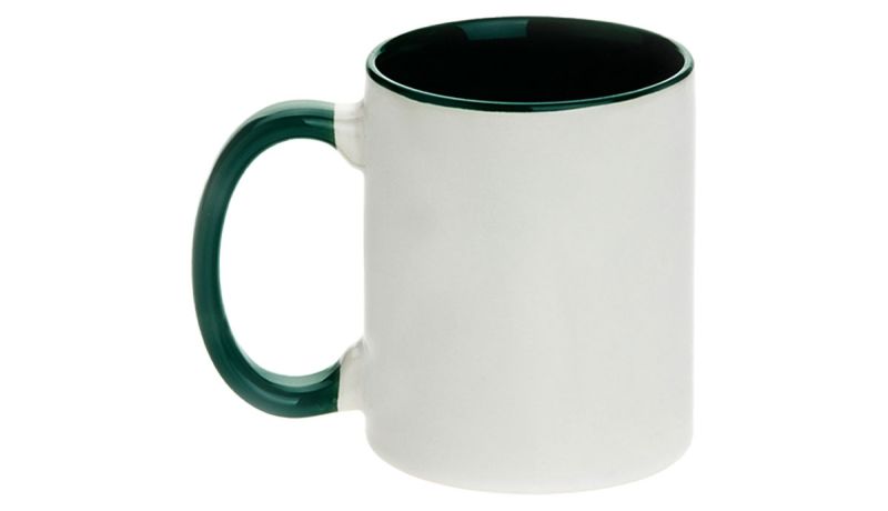 Personalisierte Tasse (330ml) - farbiger Henkel & Innenbereich