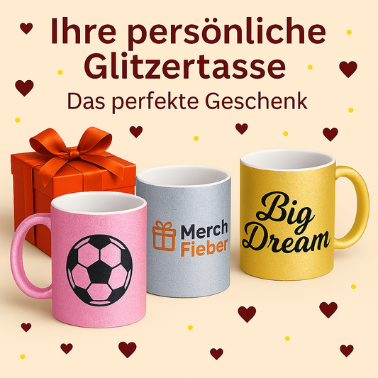 Personalisierte Tasse (330ml) - Glitzer