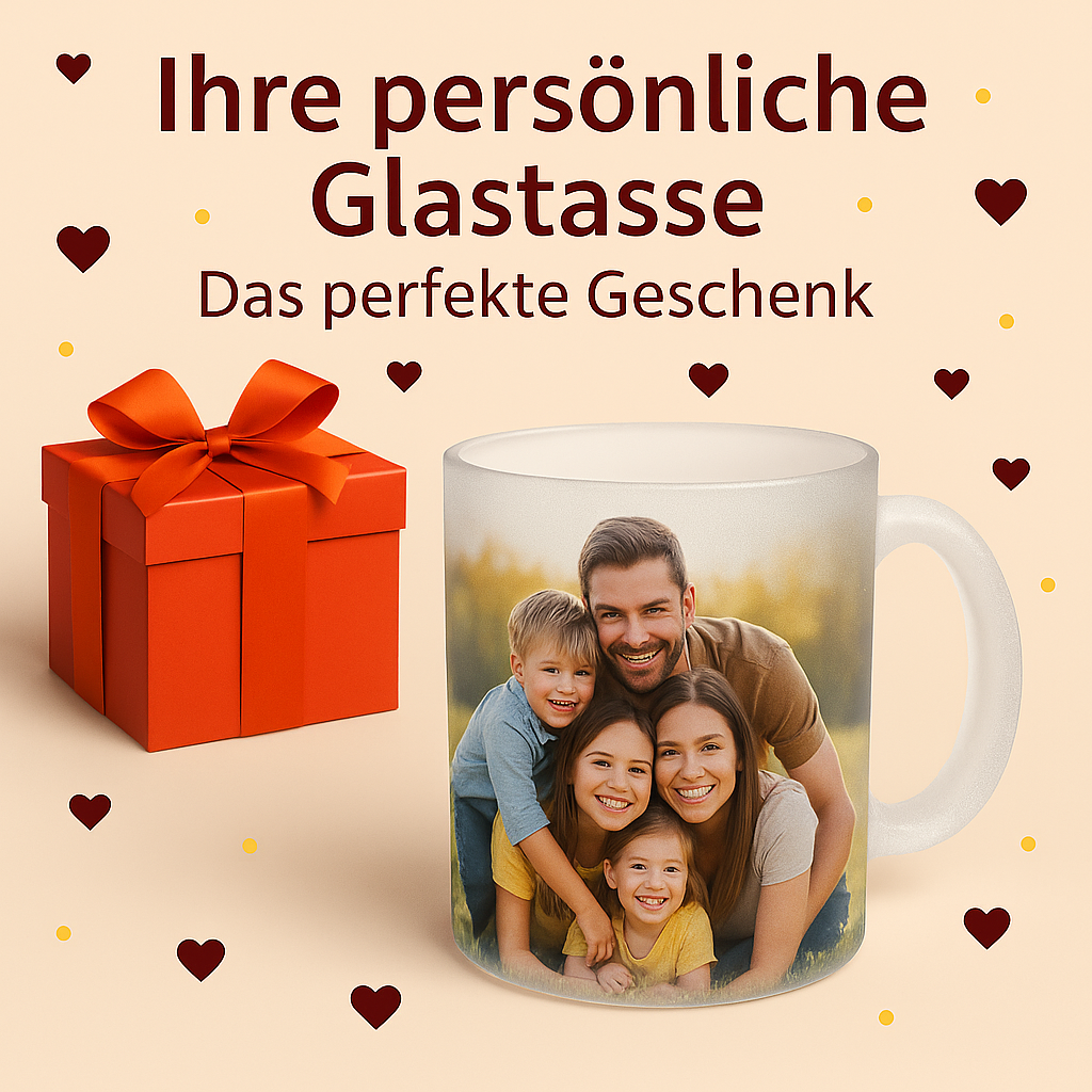 Personalisierte Satinierte Glastasse (300ml)