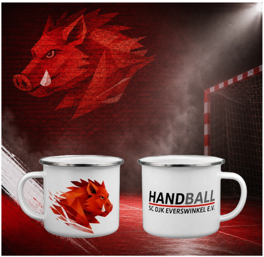 Offizielle SC DJK Everswinkel Handball Emaille-Tasse – 355 ml