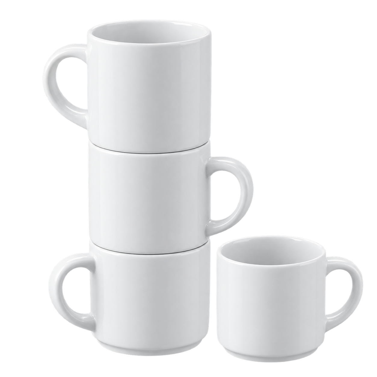 Personalisierbare stapelbare Keramiktasse (295 ml) – deine individuelle Design-Tasse