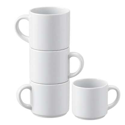 Personalisierbare stapelbare Keramiktasse (295 ml) – deine individuelle Design-Tasse