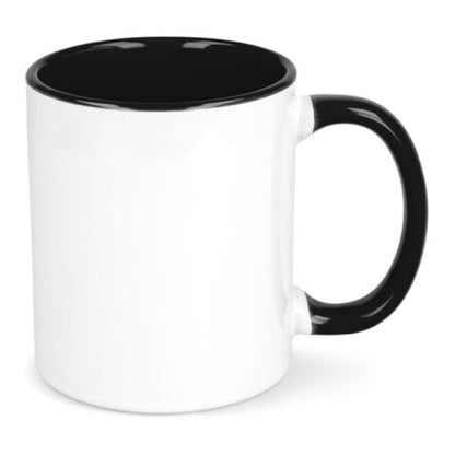 Personalisierte Tasse (330ml) - farbiger Henkel & Innenbereich