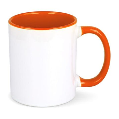 Personalisierte Tasse (330ml) - farbiger Henkel & Innenbereich