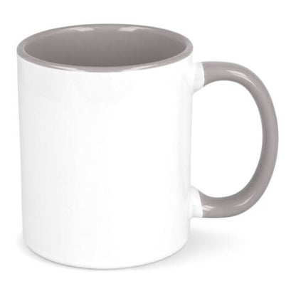Personalisierte Tasse (330ml) - farbiger Henkel & Innenbereich