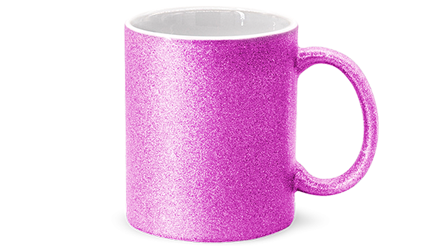 Personalisierte Tasse (330ml) - Glitzer