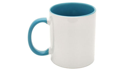 Personalisierte Tasse (330ml) - farbiger Henkel & Innenbereich