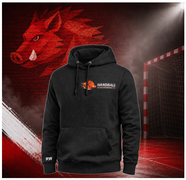 Offizieller SC DJK Everswinkel Handball Hoodie Schwarz