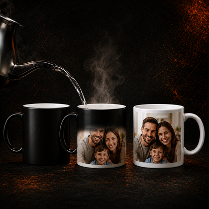Personalisierte Zaubertasse 330 ml – Magic Mug mit Farbwechsel und Wunschfoto