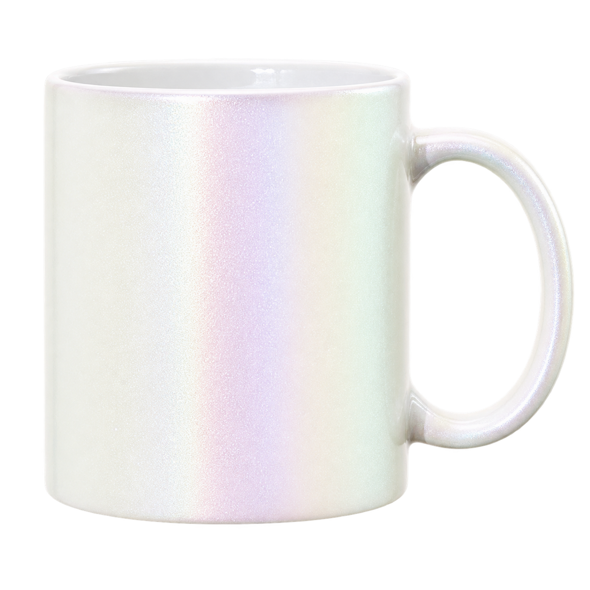 Perlmutt-Tasse Blau Glow ohne Motiv
