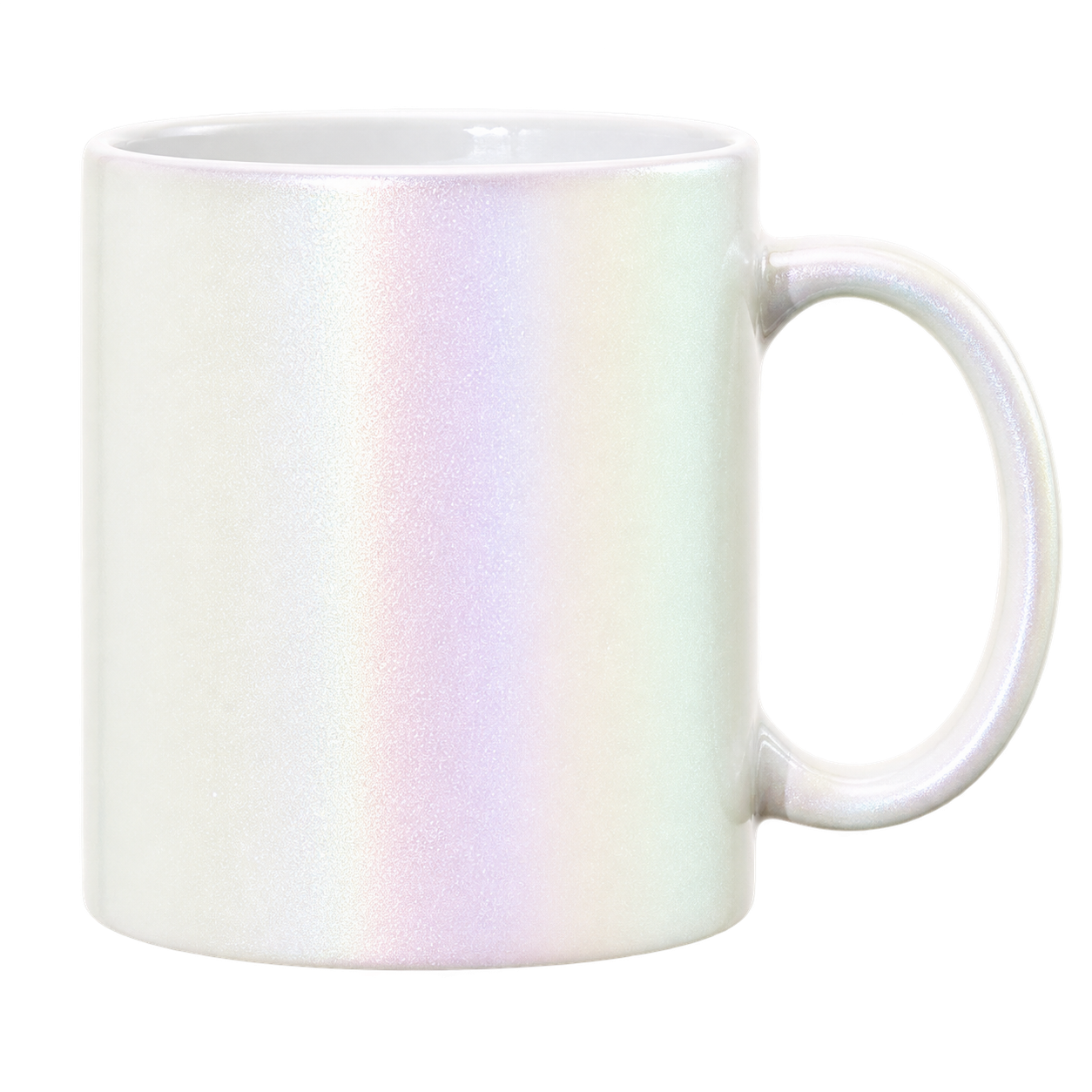Perlmutt-Tasse Blau Glow ohne Motiv