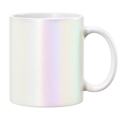 Perlmutt-Tasse Blau Glow ohne Motiv