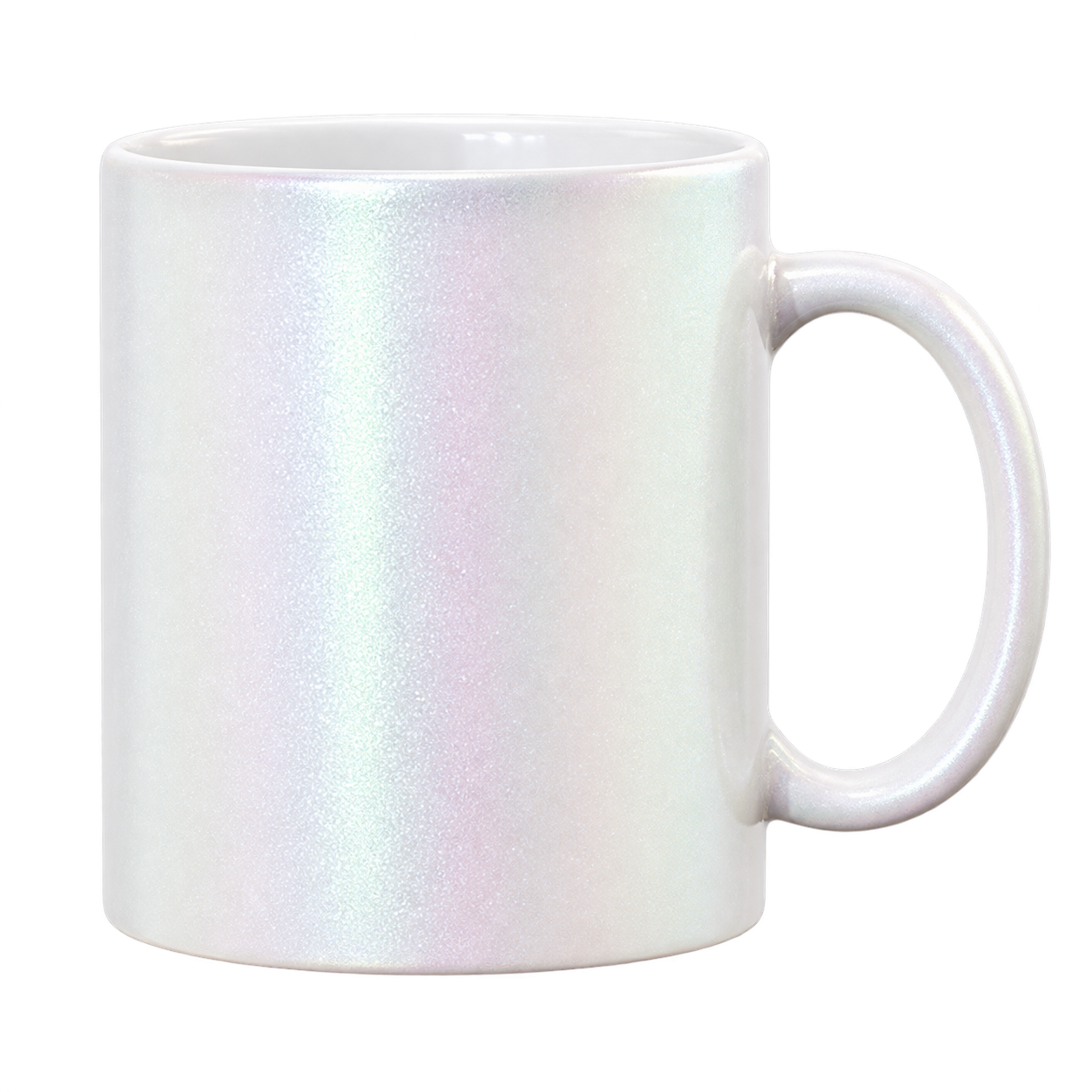 Perlmutt-Tasse Grün Glow ohne Motiv