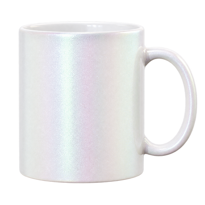 Perlmutt-Tasse Grün Glow ohne Motiv