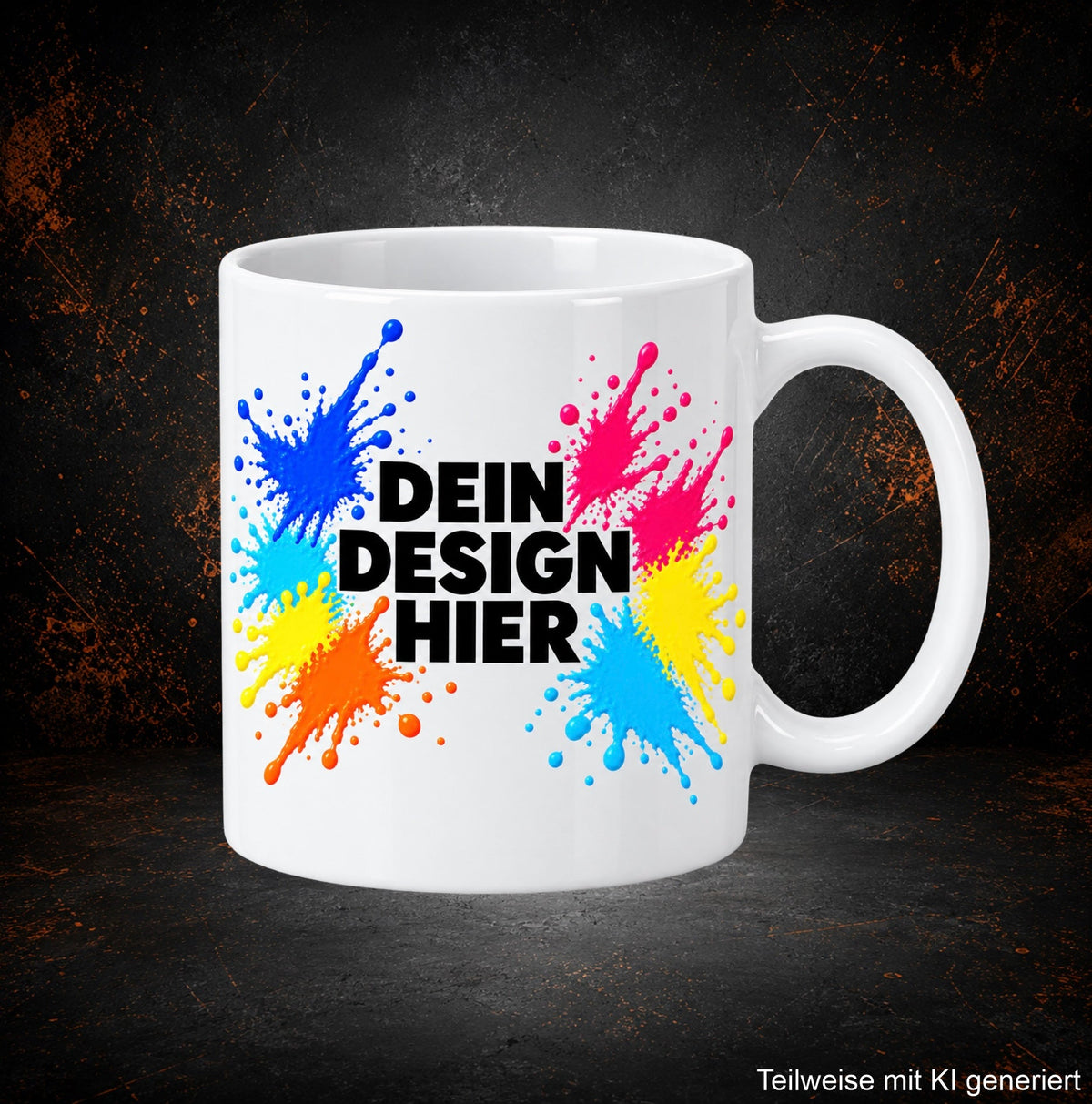 Personalisierte Tasse (330ml) - weiß